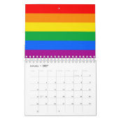 LGBTQ+レインボープライド国旗 カレンダー (1月 2027)