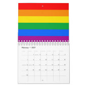 LGBTQ+レインボープライド国旗 カレンダー (2月 2027)