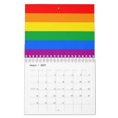 LGBTQ+レインボープライド国旗 カレンダー (3月 2027)