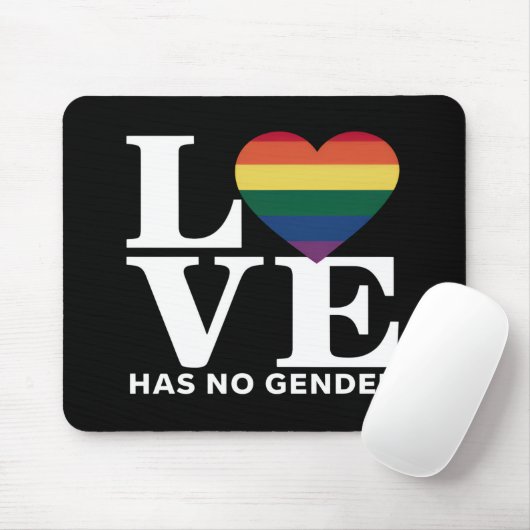LGBTQ レインボープライド月間 愛は性別を超越する マウスパッド (マウス)