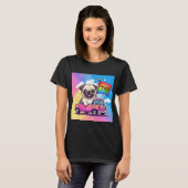 LGBTQ レインボープライド パグ Tシャツ (正面フル)