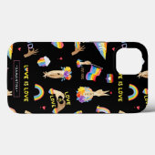 LGBTQ レインボープライド パターン | モノグラム Case-Mate iPhoneケース (裏面 (横))