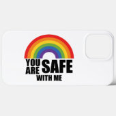 LGBTQ レインボープライド 私と一緒にいれば安心  Case-Mate iPhoneケース (裏面 (横))