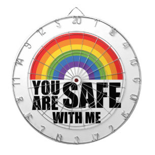 LGBTQ レインボープライド 私はあなたを守ります ダーツボード