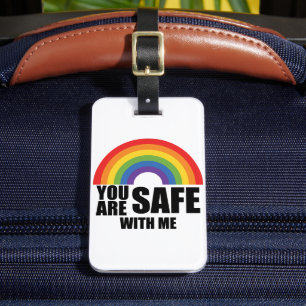 LGBTQ レインボープライド 私はあなたを守ります ラゲッジタグ