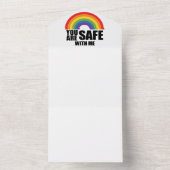 LGBTQ レインボープライド You Are Safe With Me オールインワン招待状 (内側)