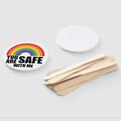 LGBTQ レインボープライド You Are Safe With Me ハンドファン (組立なし)