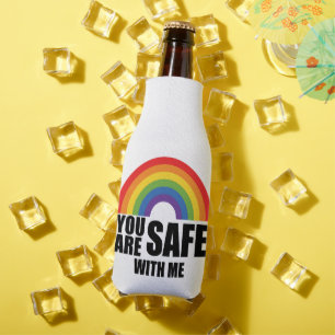 LGBTQ レインボープライド You Are Safe With Me ボトルクーラー