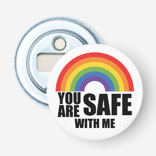 LGBTQ レインボープライド You Are Safe With Me 栓抜き