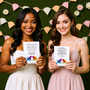 🌈 🐦 LGBTQ+レインボーロブバード結婚ズ 招待状