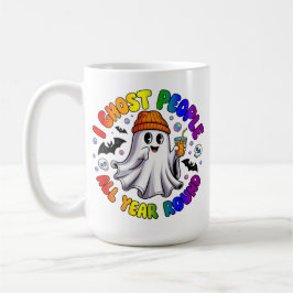 LGBTQ レインボー おもしろハロウィン – 私は人を幽霊のように扱う コーヒーマグカップ