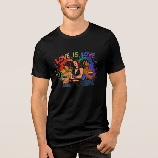 LGBTQ レインボー グラフィック Tシャツ (正面)