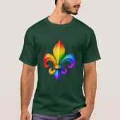 LGBTQ レインボー フルール・ド・リス Tシャツ (正面)