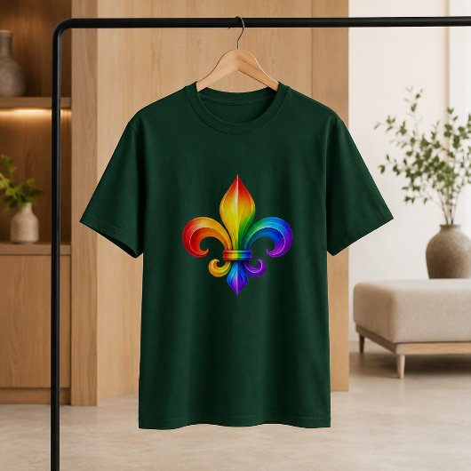 LGBTQ レインボー フルール・ド・リス Tシャツ