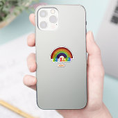 LGBTQ レインボー ポジティブ Be Kind シール (スマートフォン)