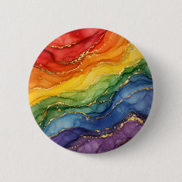 LGBTQ レインボー マーブル 缶バッジ
