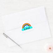LGBTQ+ レインボー ラブ スクエアシール (封筒)