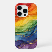 LGBTQ レインボー 大理石  iPhoneケース (裏面)