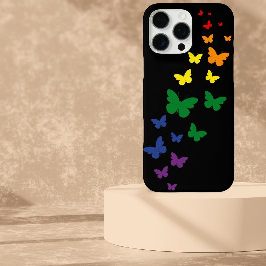 LGBTQ レインボー 蝶々 トレイル Case-Mate iPhoneケース