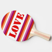 LGBTQ+レズビアン国旗と愛のプライドストライプ- 卓球ラケット (横)