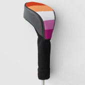 LGBTQ+レズビアン国旗のストライププライド- ゴルフヘッドカバー (アングル)