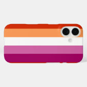 LGBTQ+レズビアン国旗のストライププライド- Case-Mate iPhoneケース (裏面 (横))