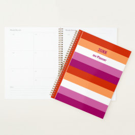 LGBTQ+レズビアン国旗ストライプのプライド- プランナー手帳