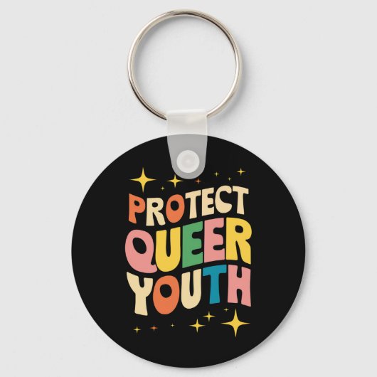 LGBTQ レズビアン ゲイ トランスジェンダー 保護 キーホルダー (正面)