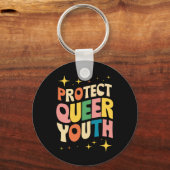 LGBTQ レズビアン ゲイ トランスジェンダー 保護 キーホルダー (正面)