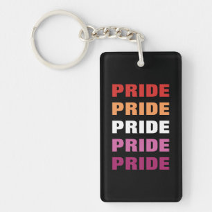 LGBTQ レズビアン プライド カスタマイズ可能 リピート テキスト キーホルダー