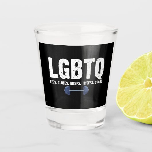 LGBTQ レッグス お尻 二の腕 三頭筋 大腿四頭筋 筋トレ好き ショットグラス (正面)