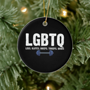 LGBTQ レッグス グルテス 上腕二頭筋 三頭筋 大腿四頭筋 ジム ラバー セラミックオーナメント