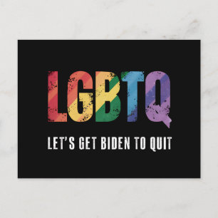 LGBTQ レッツゲットバイデン LGBTQプライド月間 ポストカード