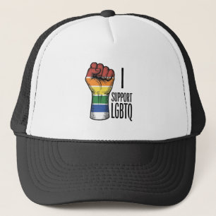 LGBTQ ヴィンテージ プライド フィスト Tシャツ デザイン 1 キャップ