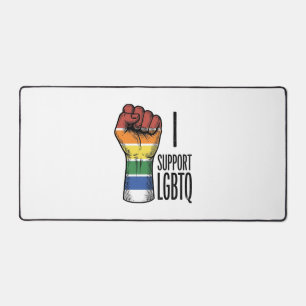 LGBTQ ヴィンテージ プライド フィスト Tシャツ デザイン 1 デスクマット