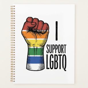 LGBTQ ヴィンテージ プライド フィスト Tシャツ デザイン 1 プランナー手帳