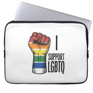 LGBTQ ヴィンテージ プライド フィスト Tシャツ デザイン 1 ラップトップスリーブ