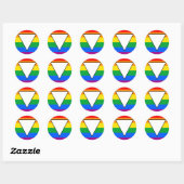 LGBTQ+三角形とレインボープライド ラウンドシール (シート)