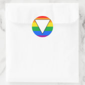LGBTQ+三角形とレインボープライド ラウンドシール (バッグ)