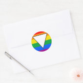LGBTQ+三角形とレインボープライド ラウンドシール (封筒)