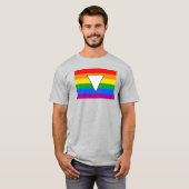 LGBTQ+三角形とレインボープライド Tシャツ (正面フル)