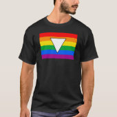 LGBTQ+三角形とレインボープライド Tシャツ (正面)