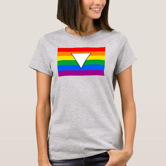 LGBTQ+三角形とレインボープライド Tシャツ (正面)