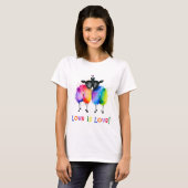 〜LGBTQ 二匹の虹色の羊 Love Is Love〜 Tシャツ (正面フル)