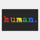 LGBTQ+人間 長方形シール (正面)