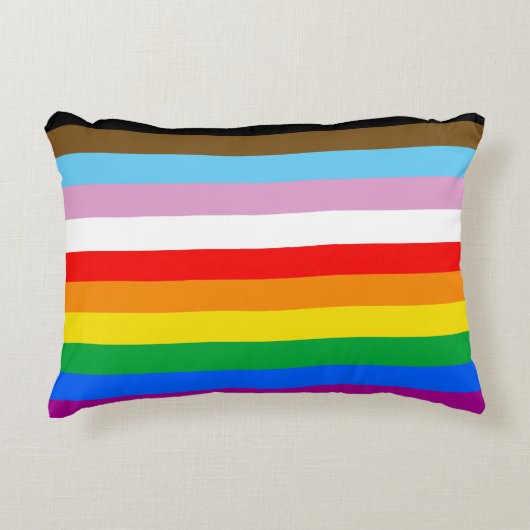 LGBTQ+ 包括的プライドフラグ アクセントクッション (正面)