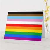 LGBTQ+ 包括的プライドフラグ カード (黄色い花)
