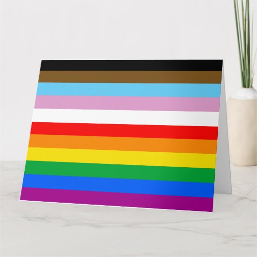 LGBTQ+ 包括的プライドフラグ カード (正面)