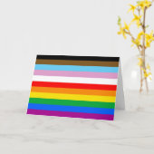 LGBTQ+ 包括的プライドフラグ カード (黄色い花)