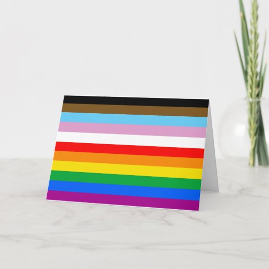 LGBTQ+ 包括的プライドフラグ カード (正面)